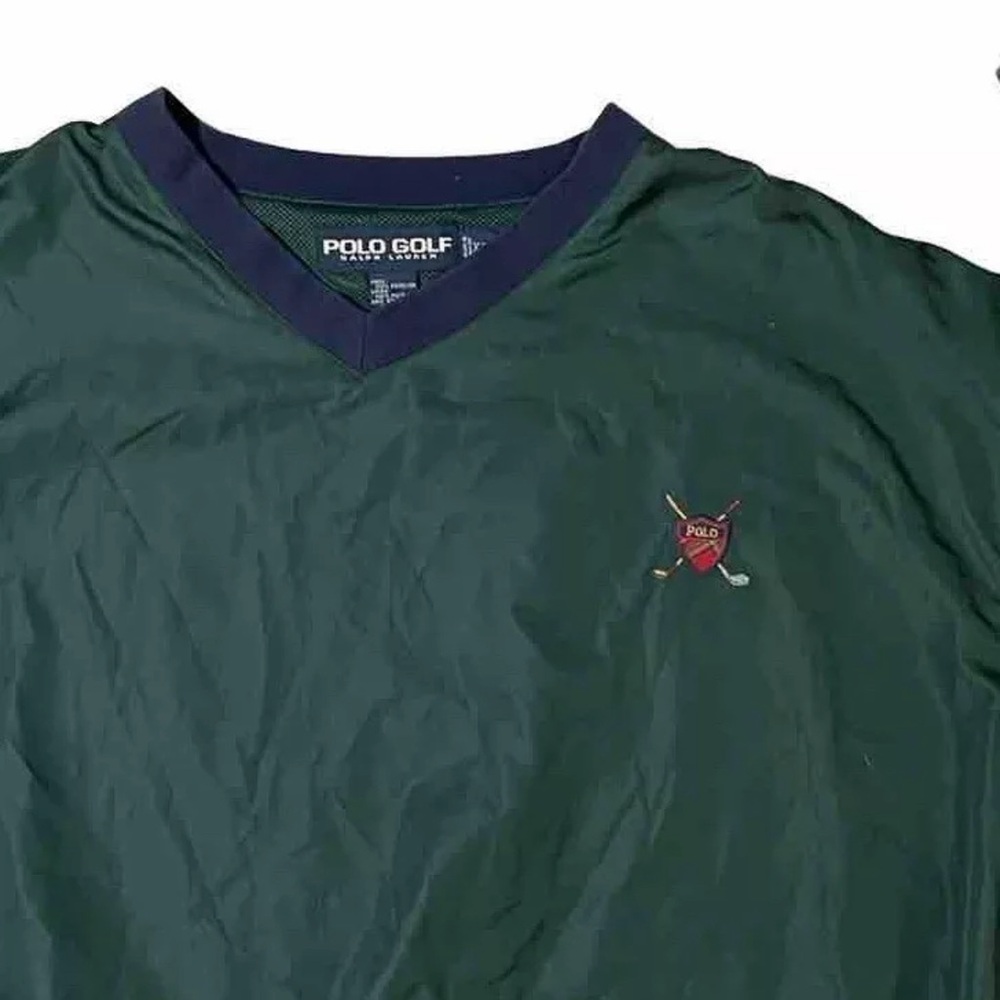 NICE! Polo Golf Men’s Size XL V-Neck Windbreaker Jacket Mesh-Lined Pullover K-11